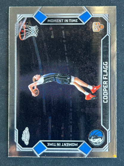 2025-26 Topps Chrome Update Cooper Flagg Moment In Time RC #MT-16 Mavericks