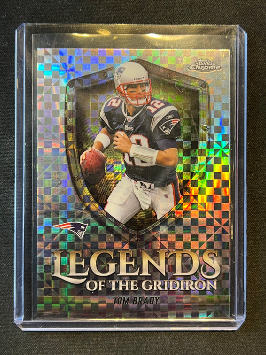 2025 Topps Chrome Football Tom Brady Xfractor Legends Of The Gridiron #LOG-9