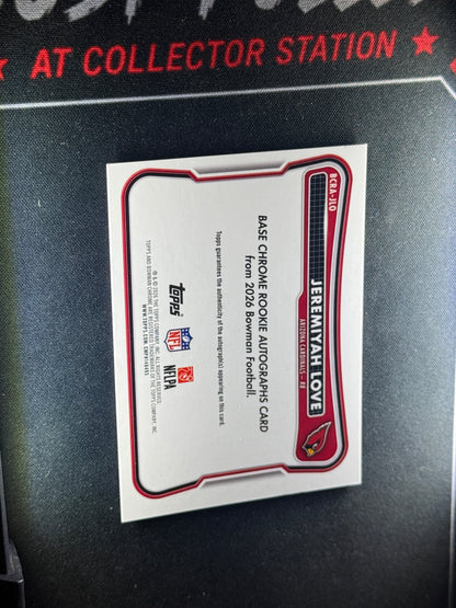 2026 Bowman Football Chrome Jeremiyah Love Autograph RC Rookie - First Available!