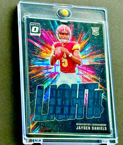 2024 Donruss Optic Jayden Daniels Light it Up Black Pandora 6/25 #8 RC