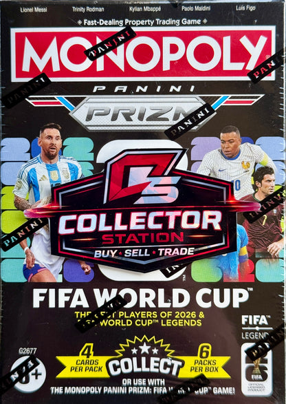 Monopoly Panini Prizm: FIFA World Cup Soccer Trading Cards Booster Box