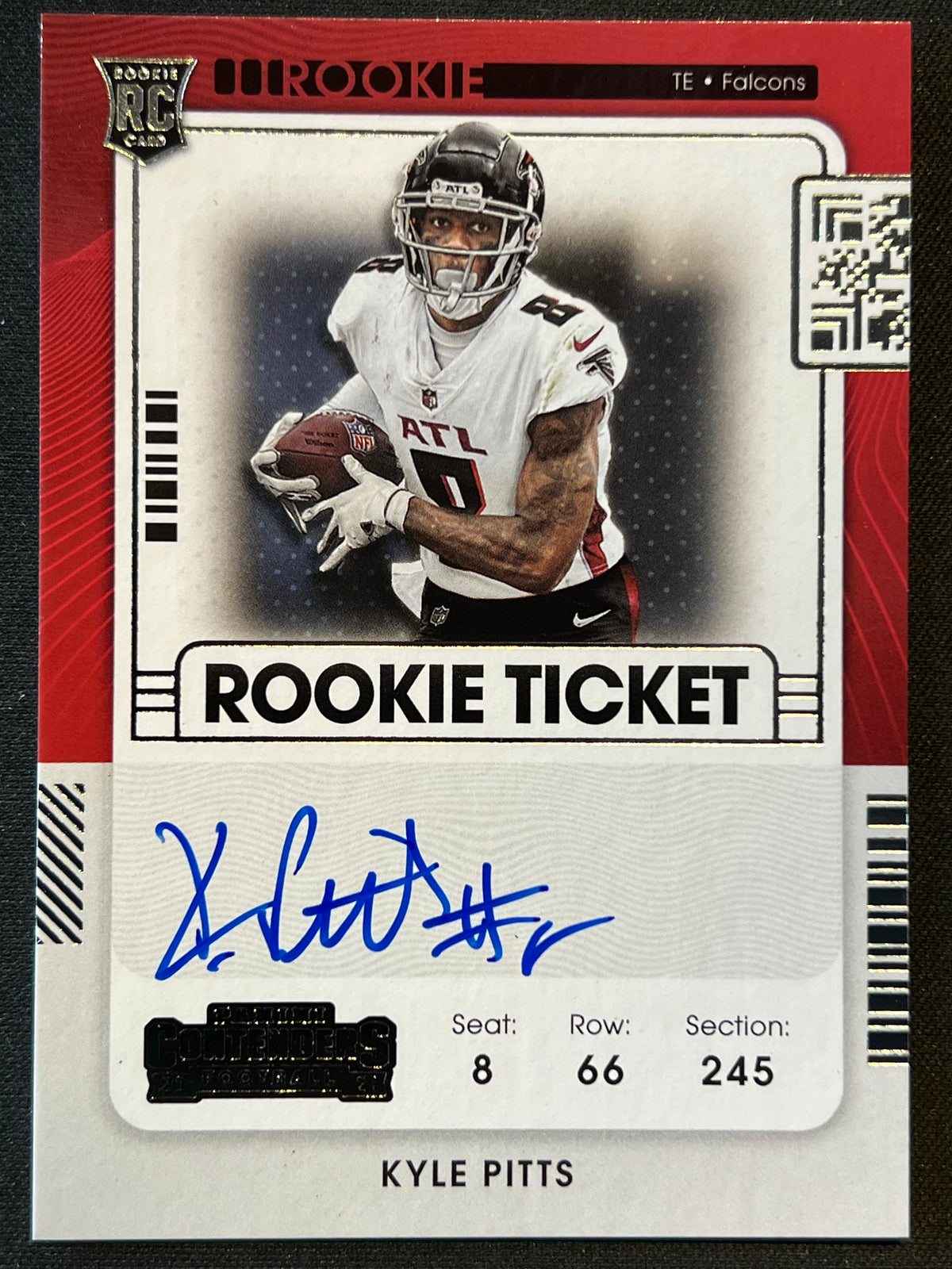 2021 Panini Contenders Kyle Pitts Image Variation Autograph Rookie Ticket #104 Falcons