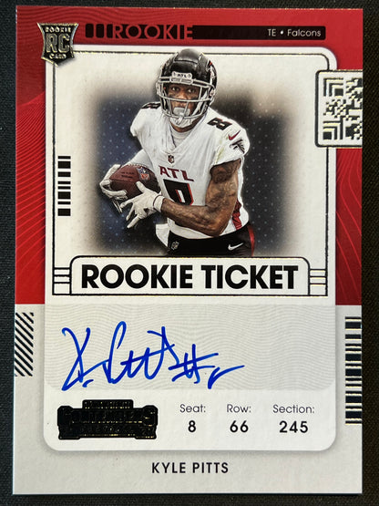 2021 Panini Contenders Kyle Pitts Image Variation Autograph Rookie Ticket #104 Falcons