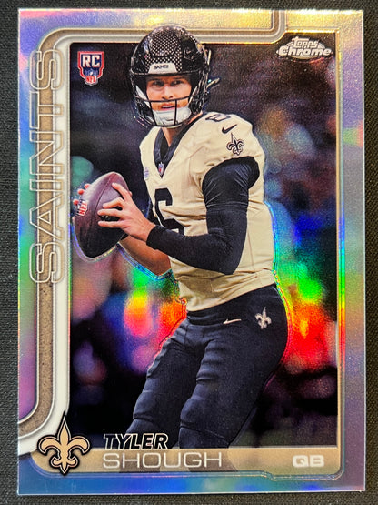 2025 Topps Chrome Tyler Shough New Orleans Saints Refractor #398 (RC)