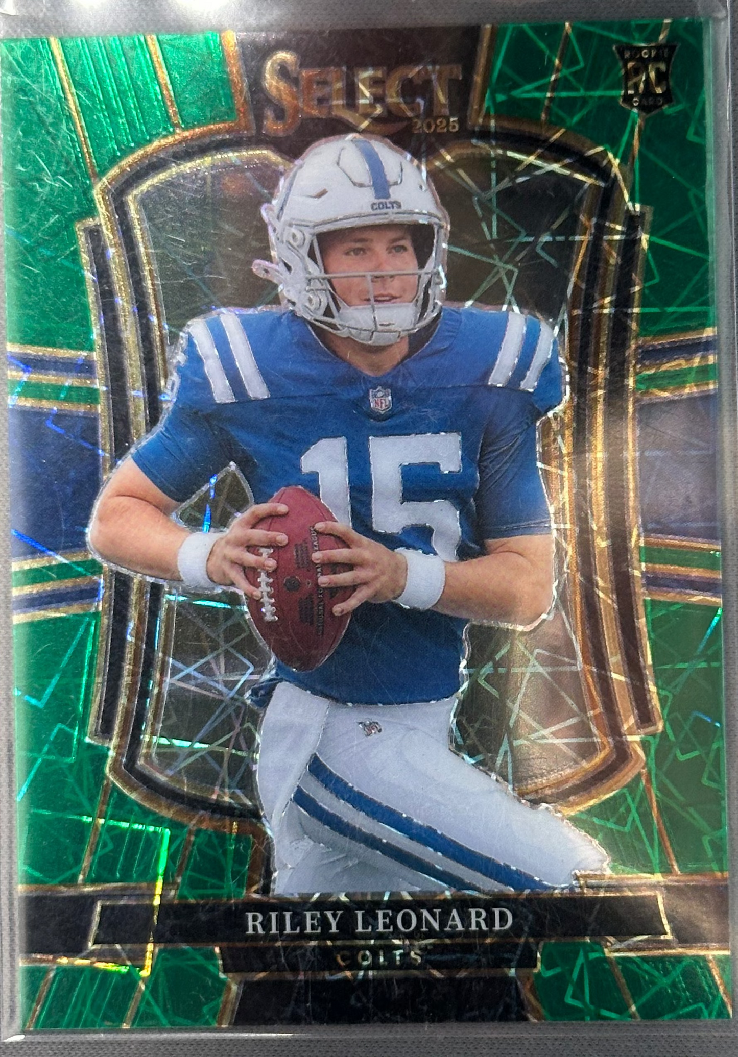 2025 Panini Select Riley Leonard Green Lazer 5/5 Bookend #133