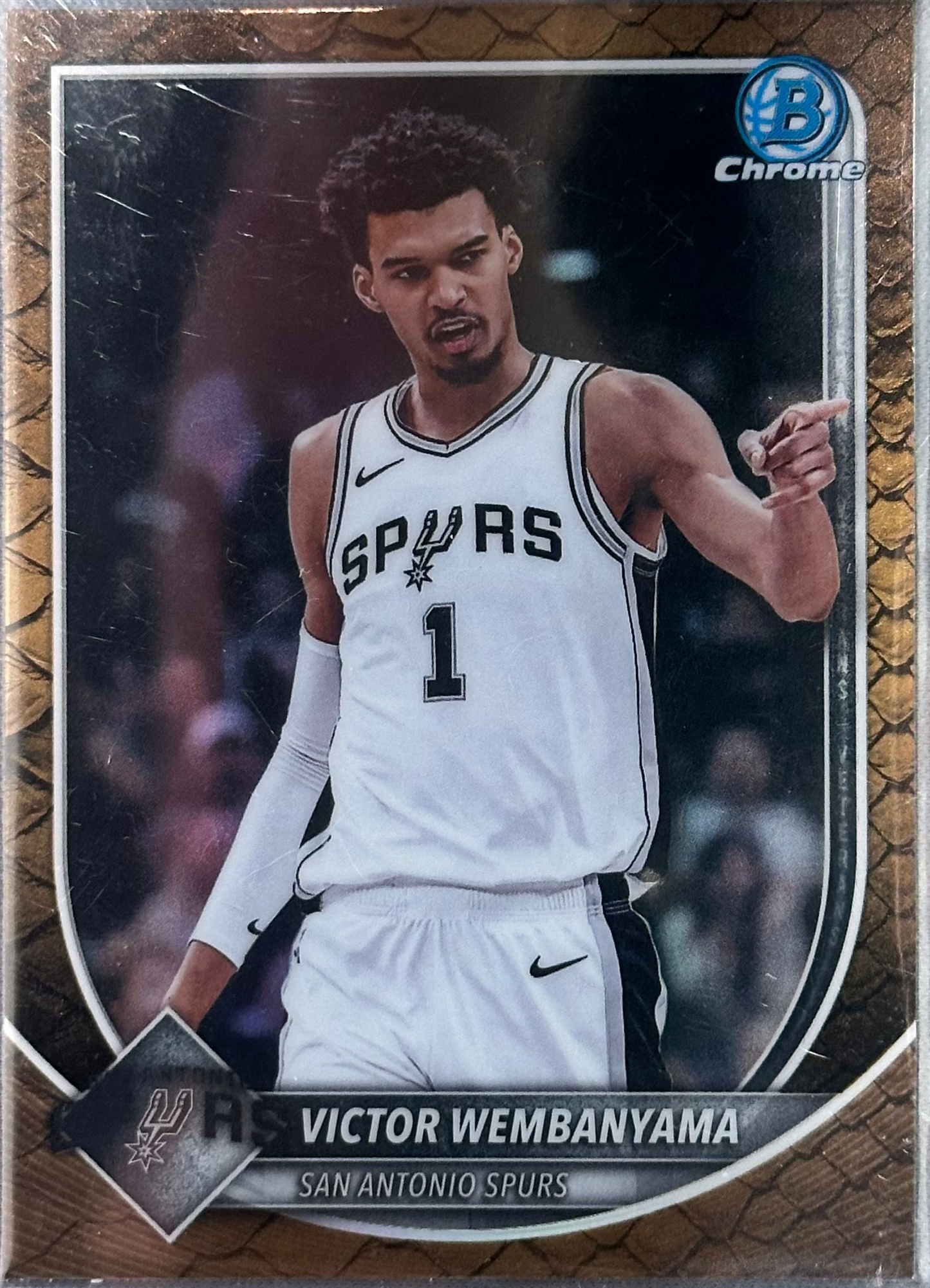 2025-26 Bowman Basketball Victor Wembanyama Chrome Reptilian Refractor #BCV-143