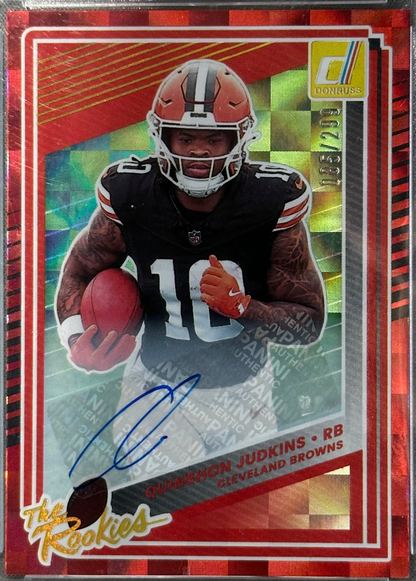 2025 Panini Donruss The Rookies Quinshon Judkins Autograph /299 #26