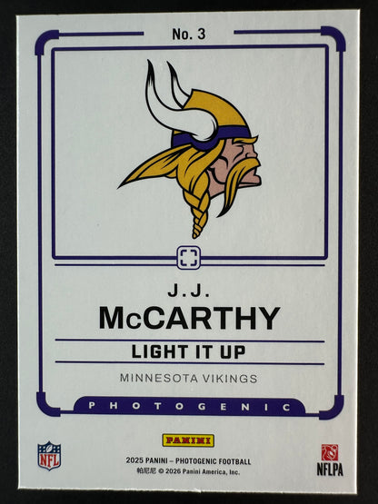 2025 Photogenic J.J. McCarthy Light It Up Green /25