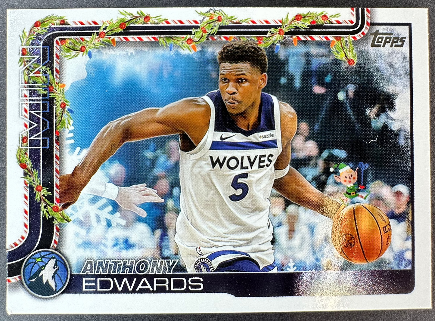 2025 Topps Holiday Basketball Anthony Edwards Hidden Elf