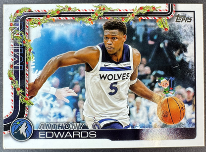 2025 Topps Holiday Basketball Anthony Edwards Hidden Elf
