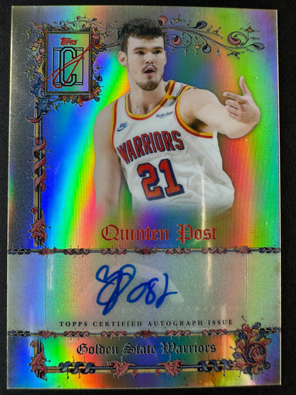 2025-2026 Topps Signature Class Basketball Quinten Post Manuscripts Auto