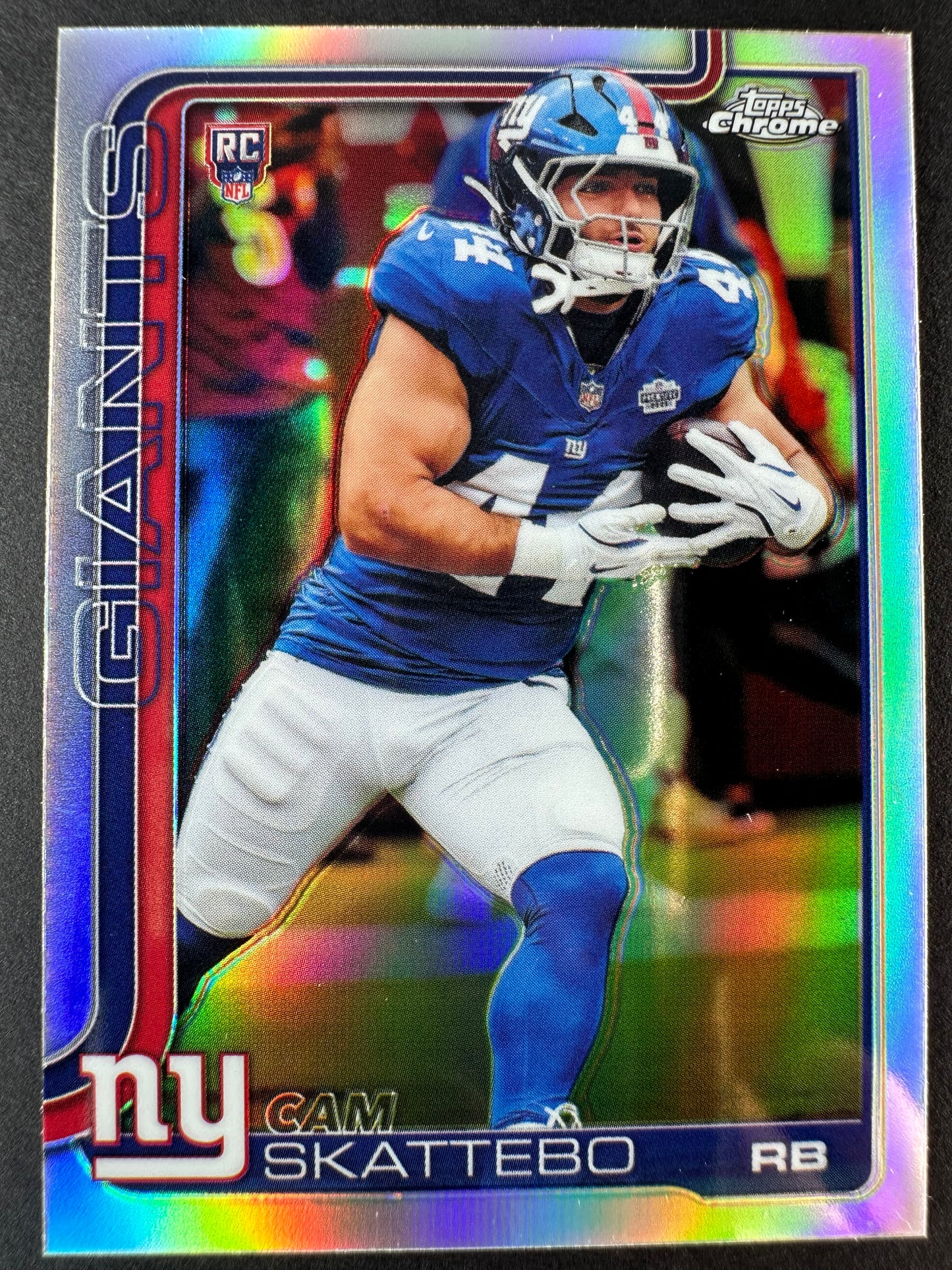 2025 Topps Chrome Football Cam Skattebo Refractor