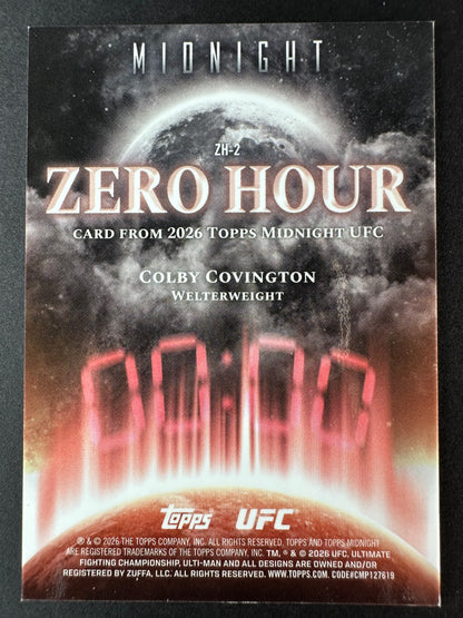2026 Topps Midnight UFC Colby Covington Zero Hour Orange /25