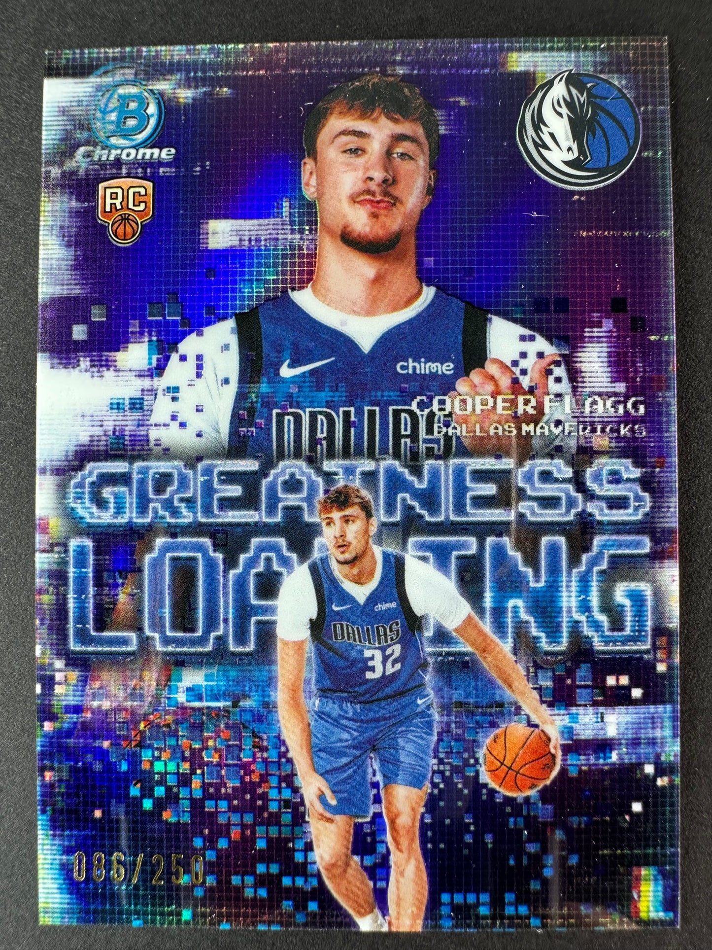 2025-26 Bowmen CHrome Cooper FLagg Greatness Loading Purple /250