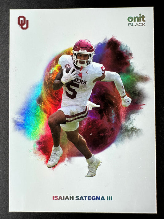 2025 Onit Black Oklahoma Sooners Isaiah Satenga III Color Blast SSP
