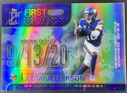 2025-26 Topps Signature Class Football Justin Jefferson First Class SSP