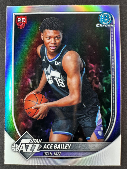 2025-26 Bowmen Chrome Ace Bailey Rookie Red Logo Variation
