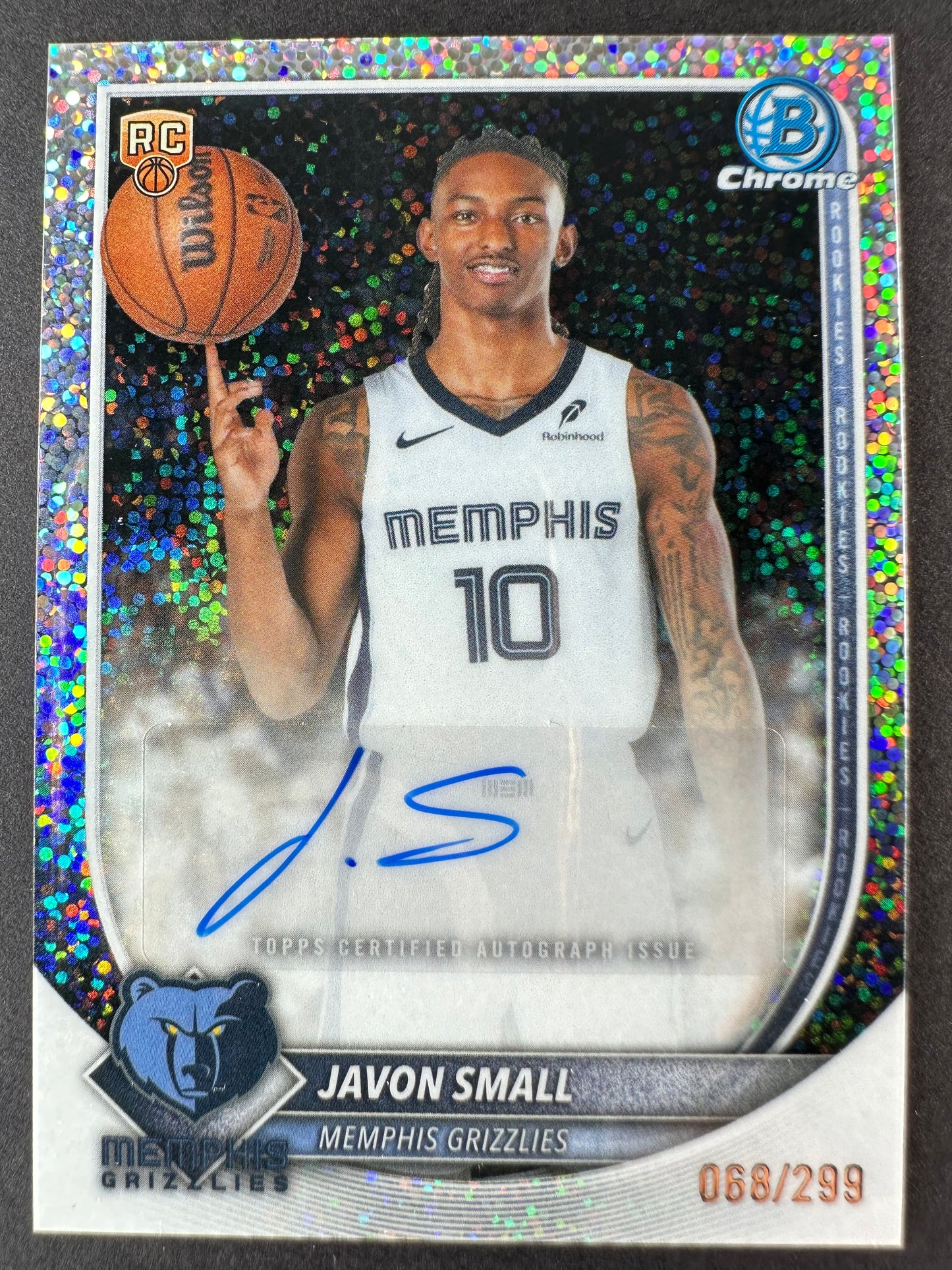 2025-26 Bowmen Basketball Javon Small Speckle Auto /299