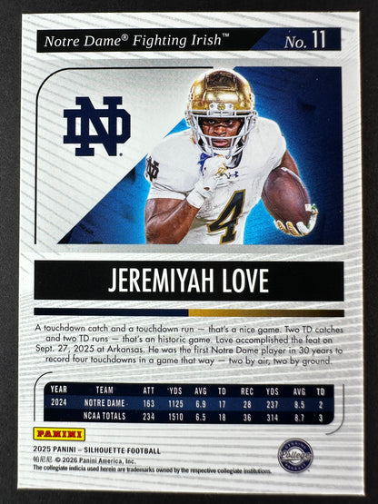 2025 Silhouette Football Jeremiyah Love /49