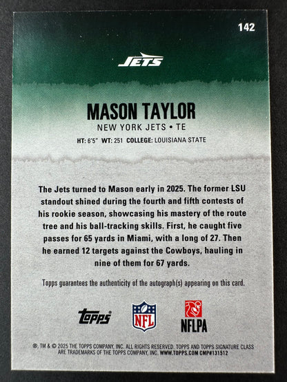 2025-26 Topps Signature Class Football Mason Taylor Auto