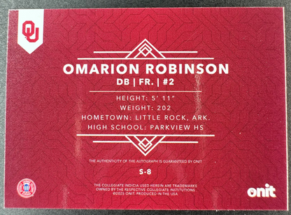 2026 Onit Black Omarion Robinson Auto /49