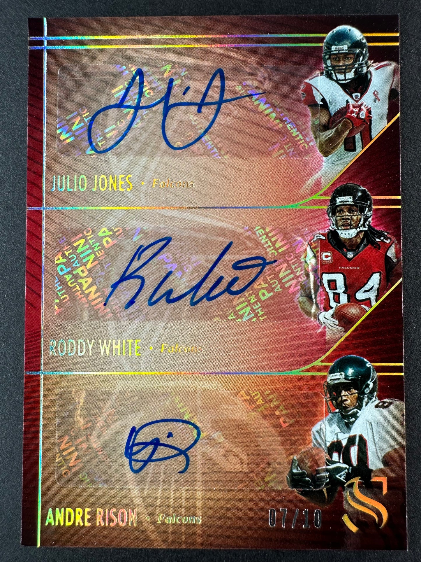 2025 Silhouette Julio Jones Roddy White Andre Rison Tripple Auto /10