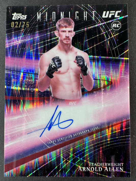 2026 Topps Midnight UFC Arnold Allen Horizon Signitures Shock /75