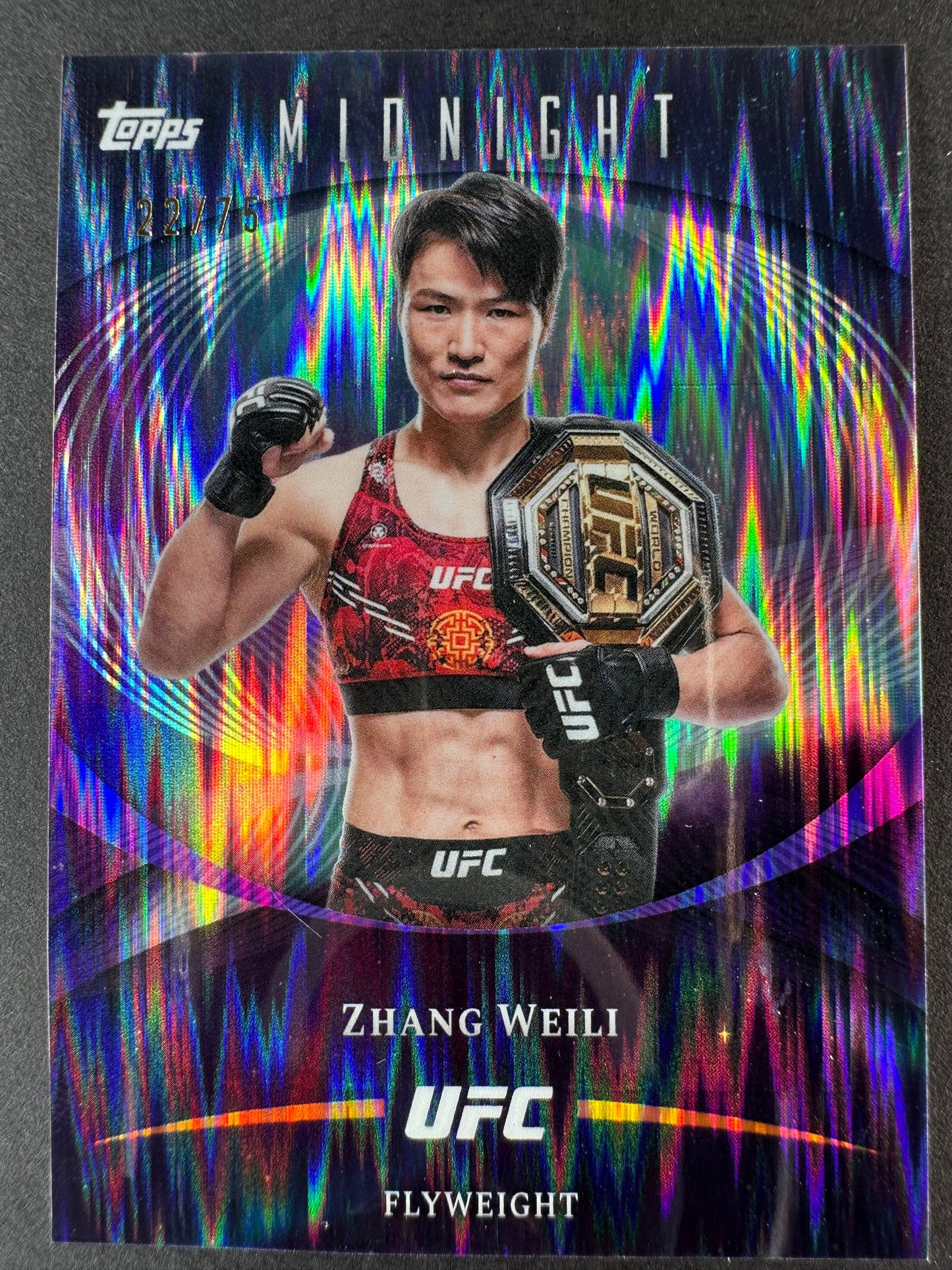 2026 Topps Midnight UFC Zhang Weili Purple Shock /75