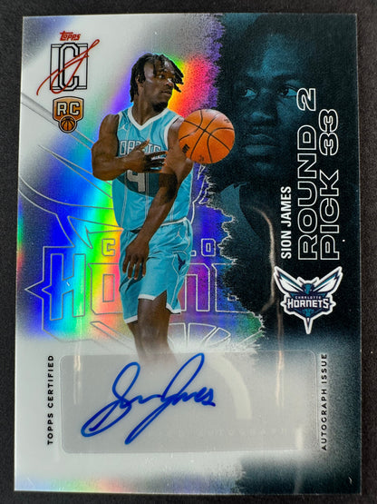 2025-26 Topps Signature Class Basketball Sion James Chrome Auto