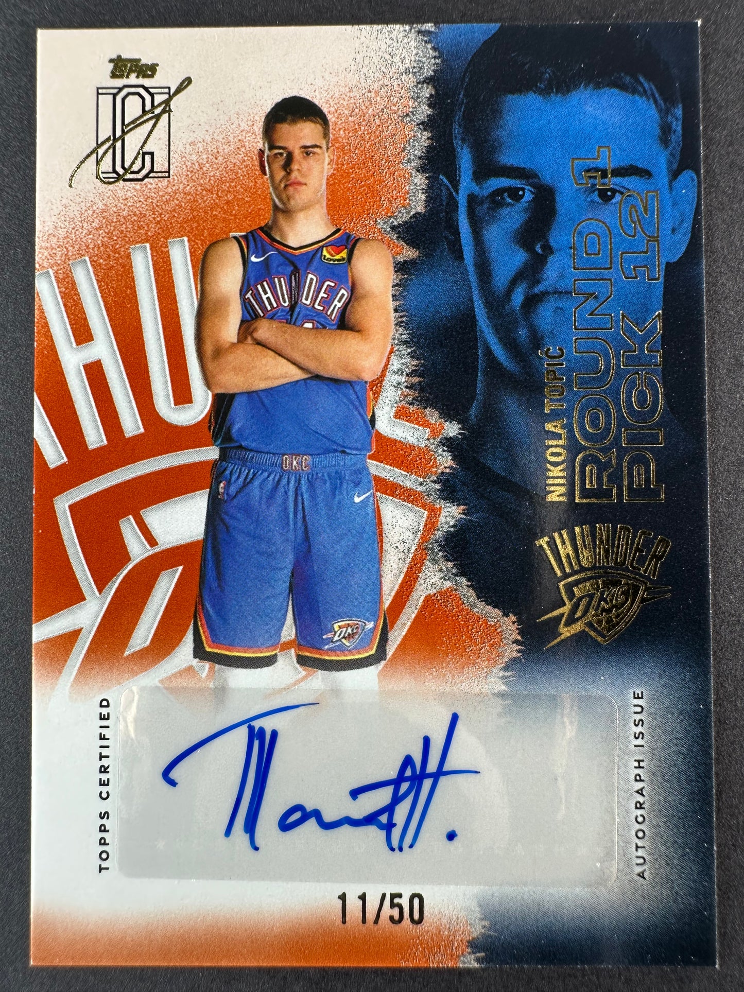 2025-26 Topps Signature Class Basketball Nikola Topic Veteran Auto Orange /50