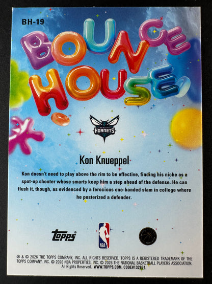 2025-26 Topps NBA Hoops Kon Knueppel Bounce House Light Burst