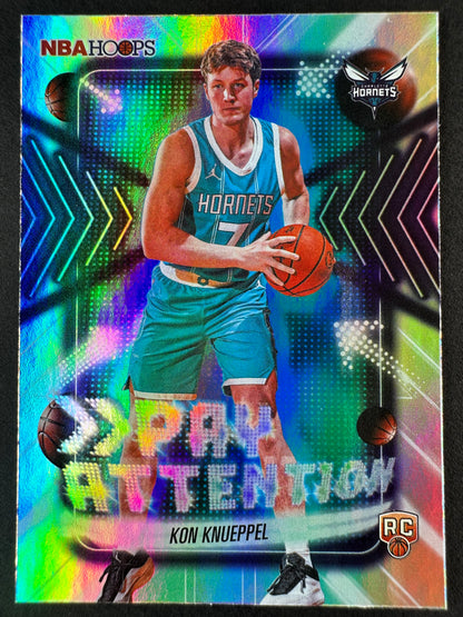 2025-26 Topps NBA Hoops Kon Knueppel Pay Attention Insert