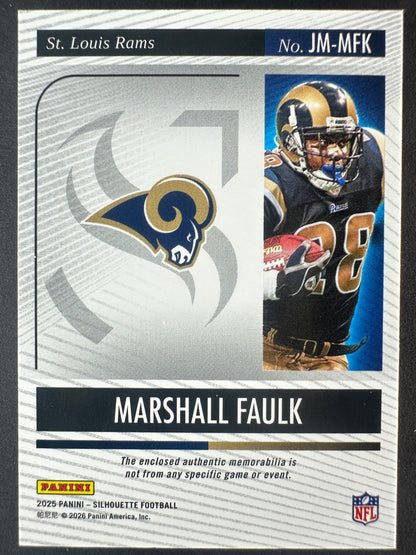 2025-26 Panini Silhouette Marshall Faulk Jumbo Memorabilia /99