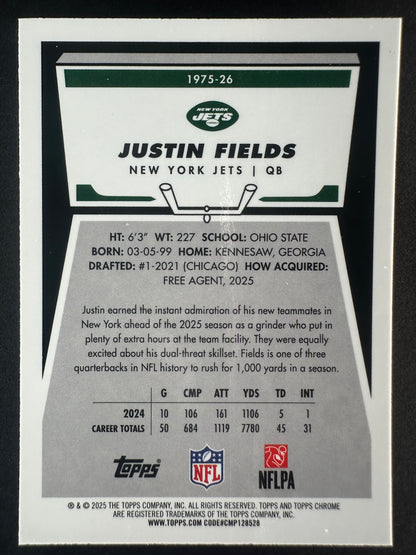 Justin Fields 2025 Aqua /199