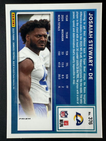 2025-26 Panini Donruss Optic Josaiah Stewart Football Emoji SP