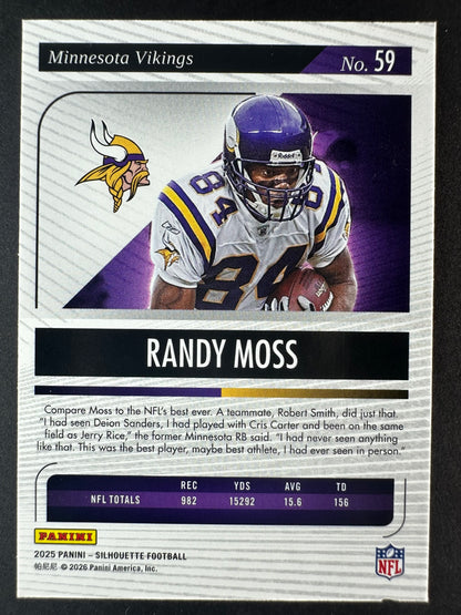 2025-26 Panini Silhouette Randy Moss Blue /99