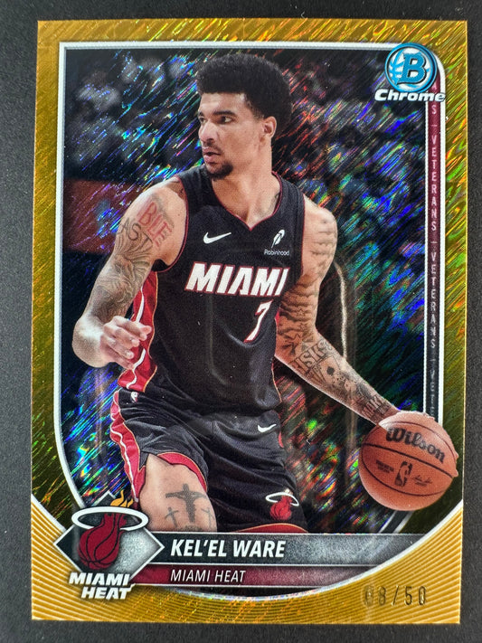 2025-26 Bowmen Chrome Kel'El Ware Gold Shimmer /50