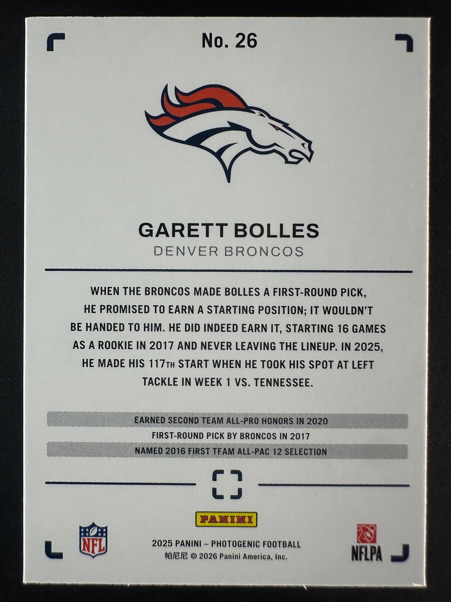 2025-26 Panini Photogenic Garett Boles Maroon Checkered /7