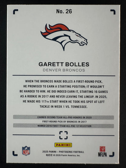 2025-26 Panini Photogenic Garett Boles Maroon Checkered /7