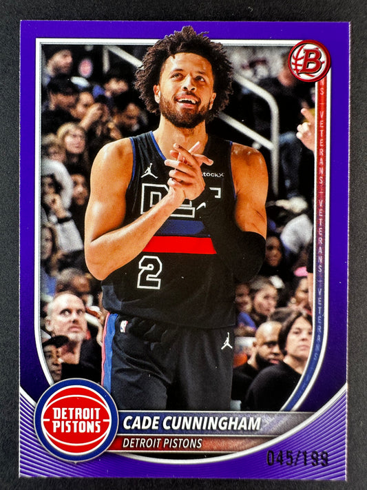 2025-26 Bowmen Cade Cunningham Purple /199