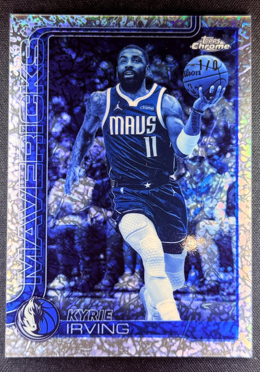 2025-26 Topps Chrome Update Kyrie Irving Frozenfractor -1/0 - 1st On Print!