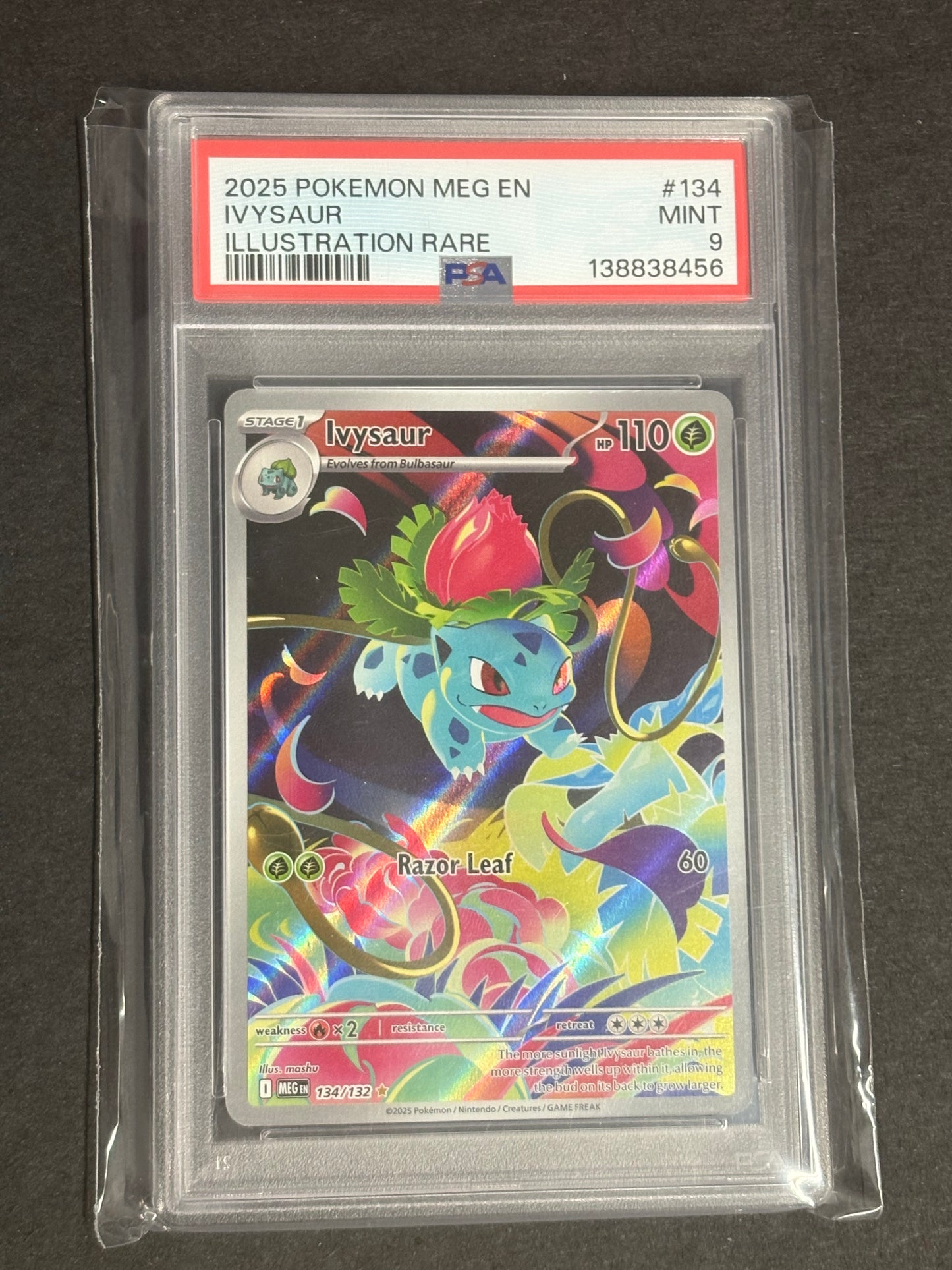 Ivysaur - 134/132 - ME01: Mega Evolution (MEG) PSA 9