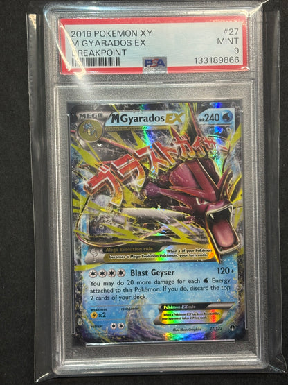 M Gyarados EX 27/122 - 2016 Pokemon XY Breakpoint PSA 9