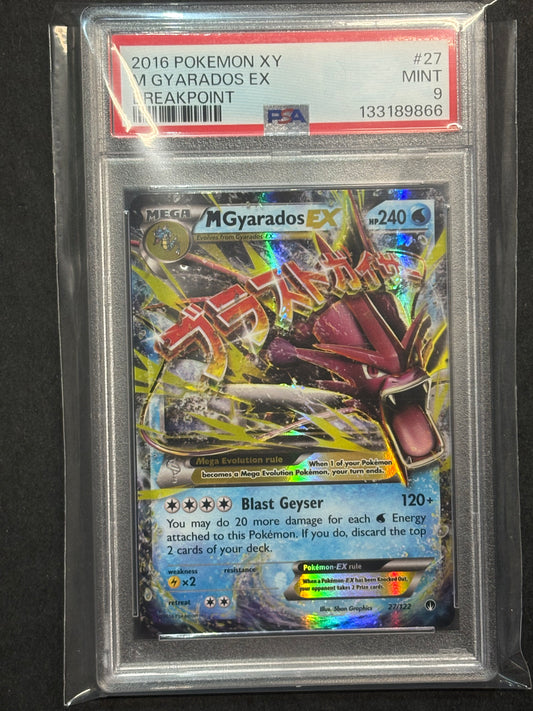 M Gyarados EX 27/122 - 2016 Pokemon XY Breakpoint PSA 9