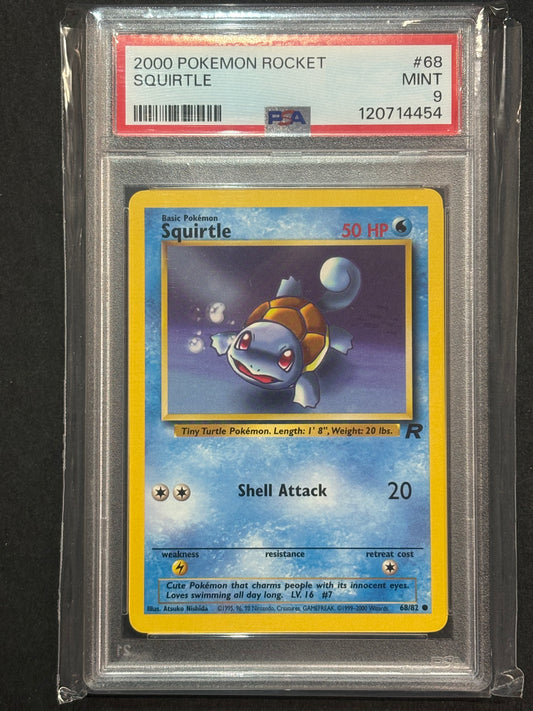 Squirtle 68/82 Team Rocket (TR) PSA 9