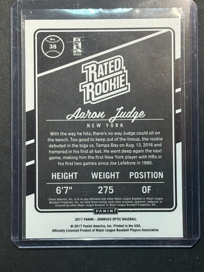 2017 Panini Donruss Optic - Rated Rookies Aaron Judge #38 RC