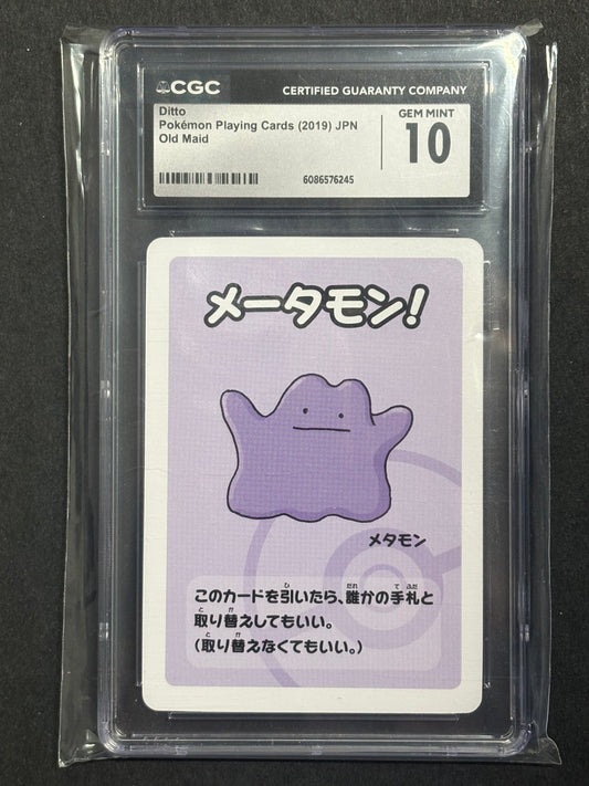 2019 Pokemon Playing Cards Japanese Ditto Old Maid CGC 10