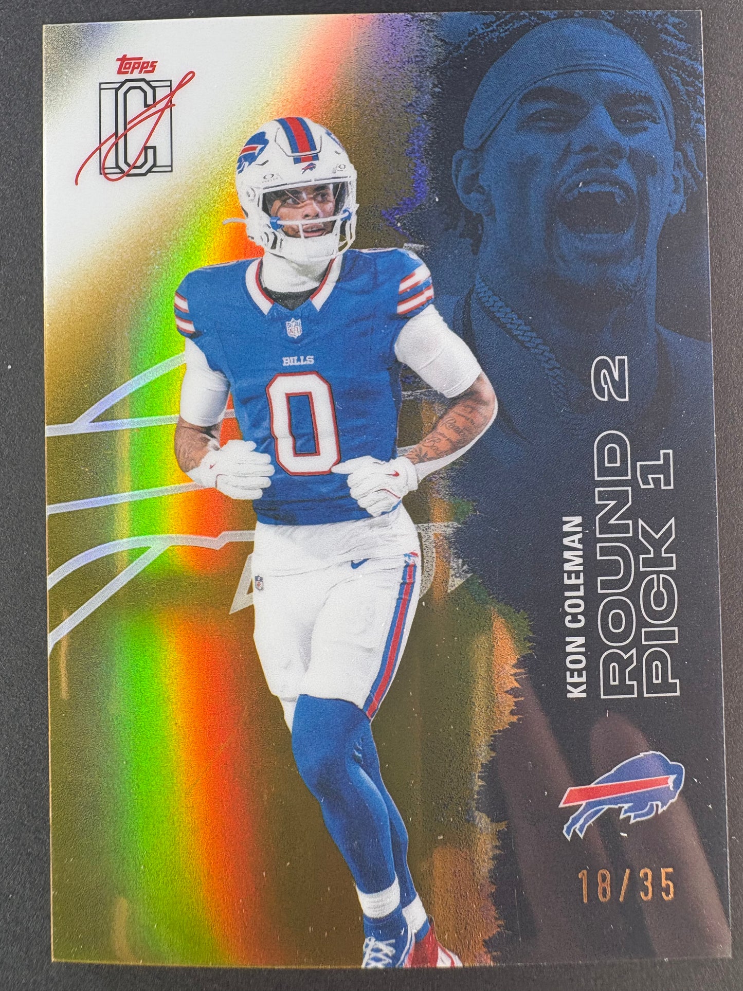2025-26 Topps Signature Class Football Keon Coleman Gold /35