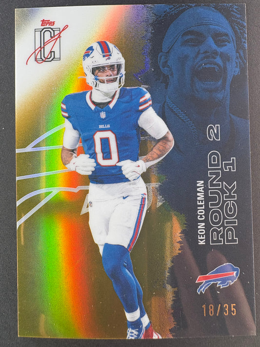 2025-26 Topps Signature Class Football Keon Coleman Gold /35