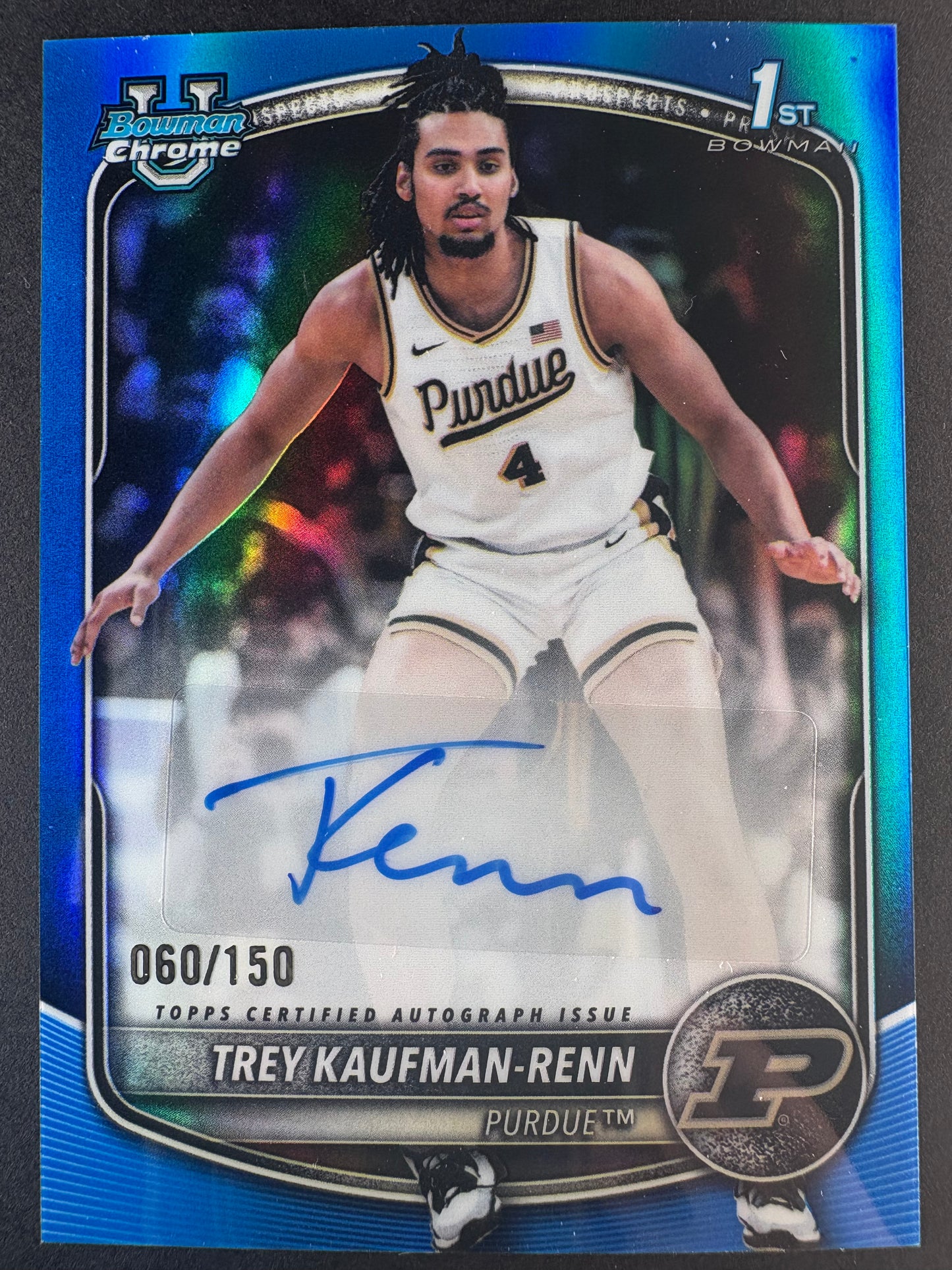 2025-26 Bowmen CHrome Basketball Trey Kaufman-Renn Auto Blue /150